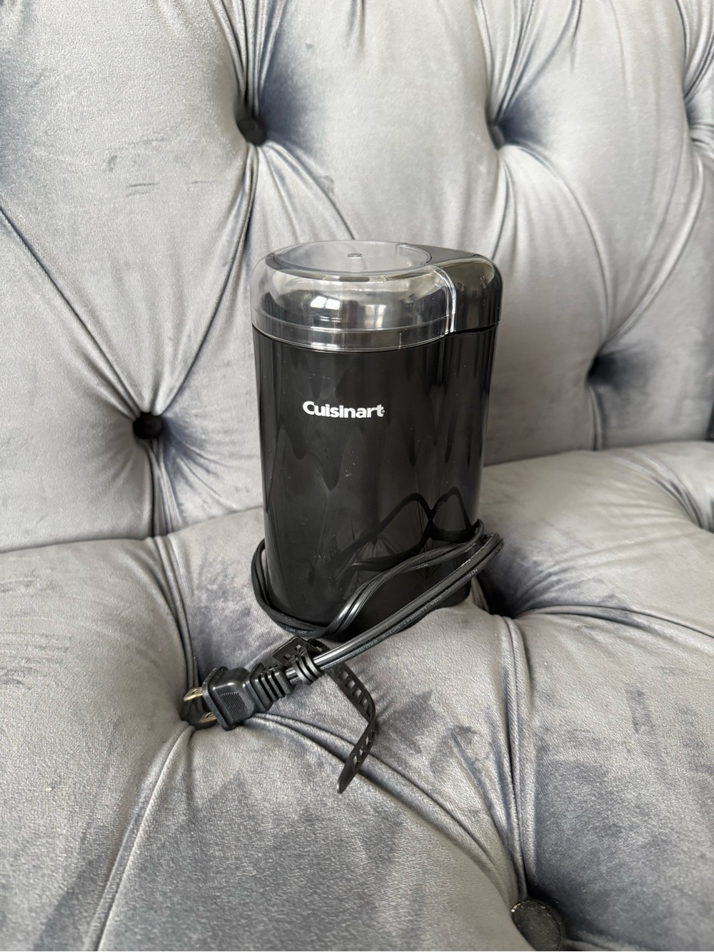 Cuisinart Black Electric Coffee Grinder with Clear Lid